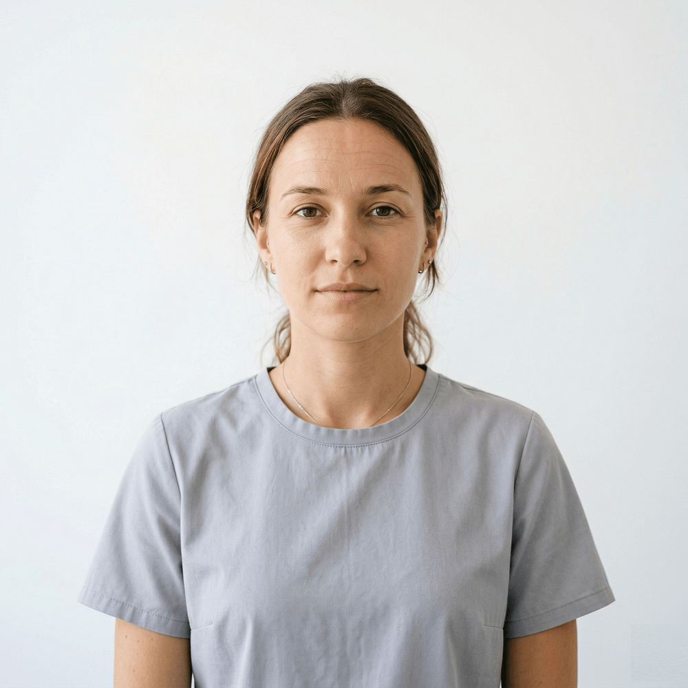 Frontal clinical view of a patient with deep forehead lines, glabellar furrows, and crow's feet before Botox injections at Maraya Clinic, Egypt 