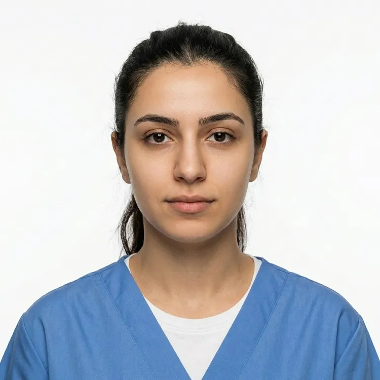 Close up facial portrait of the same woman after a multi step HydraFacial treatment at Maraya Clinic, Cairo  Showcase of glowing, radiant skin, eliminated blackheads, clear pores, and reduced acne  Procedure by Dr  Dina Khalil 