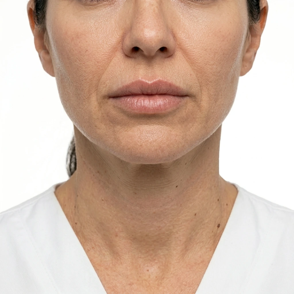 "After treatment results of lip filler at Maraya Clinic showing defined contour, natural volumization, and hydrated finish "