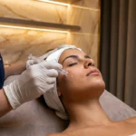 طبيبة جلدية تقوم بحقن إبر النضارة والترطيب العميق لتعزيز توهج البشرة في عيادة دينا إيليت بالقاهرة 