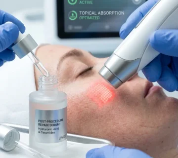 دمج العلاج الطبي التجميلي والدوائي للأمراض الجلدية عبر الليزر الموجه وتطبيق السيروم العلاجي المطور في عيادة مرايا كلينك بمصر
